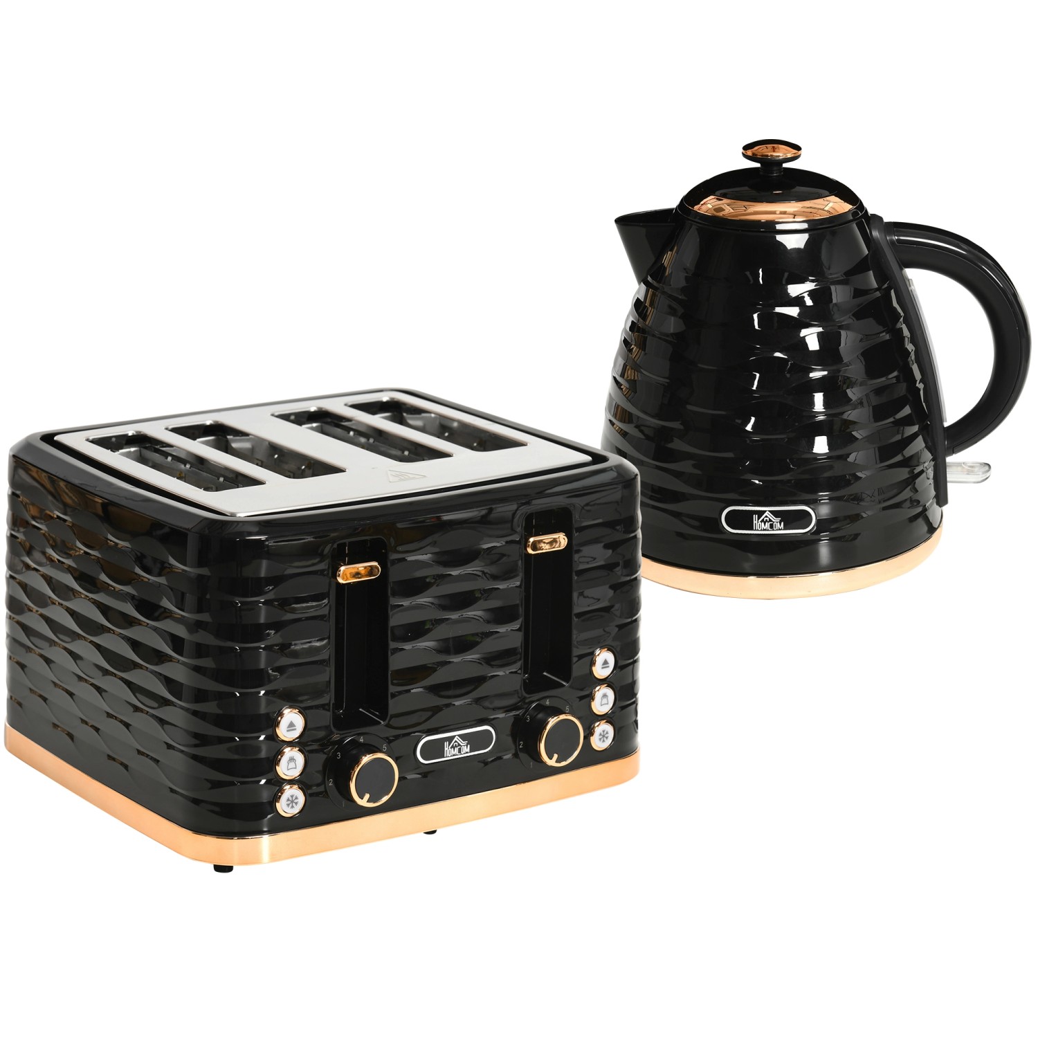 HOMCOM Kocher-Toaster-Set Kunststoff Stahl 24,1L x 19,5B x 23,2H cm Schwarz HOMCOM Kocher-Toaster-Set Kunststoff Stahl 24,1L x 19,5B x 23,2H cm Schwarz von HOMCOM