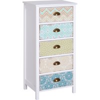 HOMCOM Kommode, 5 Schubladen, LxBxH: 46 x 34 x 97,5 cm - bunt von HOMCOM