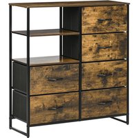 HOMCOM Kommode, Sideboard mit 6 Stoff-Faltbaren Schubladen, 2 Regale HOMCOM Kommode, Sideboard mit 6 Stoff-Faltbaren Schubladen, 2 Regale von HOMCOM
