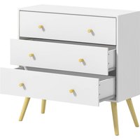 HOMCOM Kommode 3 Schubladen skandinavisches Design schmale abgeschrägte Beine Holz Kiefer Spanplatten Weiß 80 x 30 x 80 cm weiß Aosom HOMCOM Kommode 3 Schubladen skandinavisches Design schmale abgeschrägte Beine Holz Kiefer Spanplatten Weiß 80 x 30 x 80 cm weiß Aosom von HOMCOM