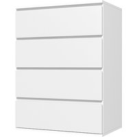 HOMCOM Kommode 4 Schubladen Schlafzimmer Aufbewahrungsmöbel modernes Design minimalistischer Stil mit sanftem Schließmechanismus, für Schlafzimmer, Wohnzimmer - 60 x 40 x 80 cm, Weiß   Aosom von HOMCOM