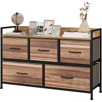 HOMCOM Kommode Aufbewahrungsmöbel 5 Schubladen aus Stoff 98 x 29 x 63 cm in schwarzer Stahlstruktur Aosom HOMCOM Kommode Aufbewahrungsmöbel 5 Schubladen aus Stoff 98 x 29 x 63 cm in schwarzer Stahlstruktur Aosom von HOMCOM