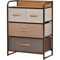 HOMCOM Kommode Aufbewahrungsschrank 4 Schubladen aus Stoff 58 x 29 x 78,5 cm Multicolor Aosom HOMCOM Kommode Aufbewahrungsschrank 4 Schubladen aus Stoff 58 x 29 x 78,5 cm Multicolor Aosom von HOMCOM