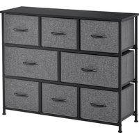 HOMCOM Kommode mit 8 Schubladen aus Stoff Aufbewahrungsschrank Kommodenschrank mit Griffen, Metallgestell, Modern-Design Schrank für Schlafzimmer, Wohnzimmer Dunkelgrau Aosom HOMCOM Kommode mit 8 Schubladen aus Stoff Aufbewahrungsschrank Kommodenschrank mit Griffen, Metallgestell, Modern-Design Schrank für Schlafzimmer, Wohnzimmer Dunkelgrau Aosom von HOMCOM