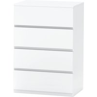 HOMCOM Kommode Schubladenschrank Sideboard mit 4 Schubladen, kippsicherer Büroschrank in Weiß, 55 x 33 x 80 cm, ideal für Wohn- und Arbeitsräume   Aosom.de von HOMCOM