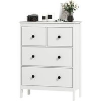 HOMCOM Kommode Sideboard mit 4 Schubladen Moderner Aufbewahrungsschrank Schubladenschrank für Wohnzimmer Schlafzimmer Flur 74 x 35 x 97 cm Weiß Aosom HOMCOM Kommode Sideboard mit 4 Schubladen Moderner Aufbewahrungsschrank Schubladenschrank für Wohnzimmer Schlafzimmer Flur 74 x 35 x 97 cm Weiß Aosom von HOMCOM