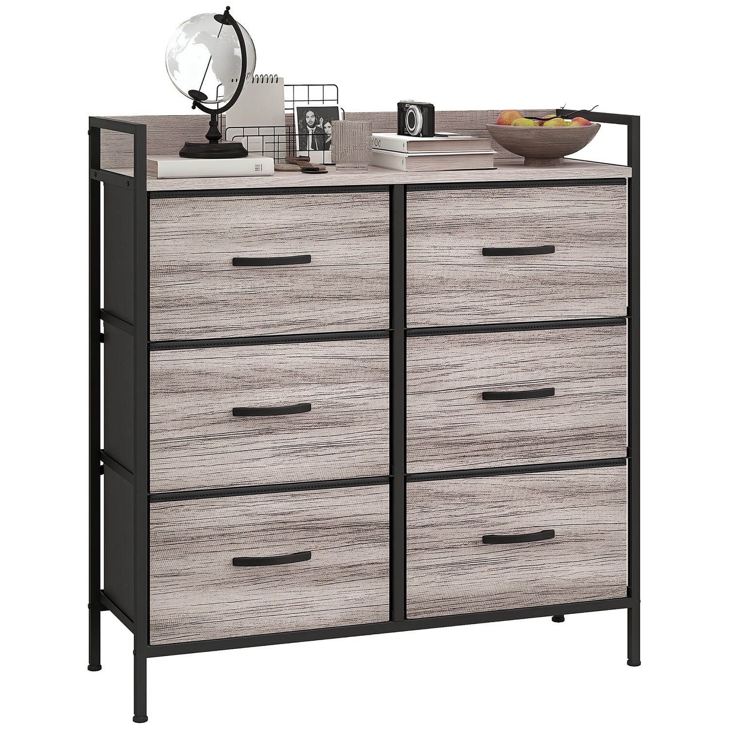 HOMCOM Kommode mit 6 Schubladen aus Stoff Aufbewahrungsschrank Grau HOMCOM Kommode mit 6 Schubladen aus Stoff Aufbewahrungsschrank Grau von HOMCOM