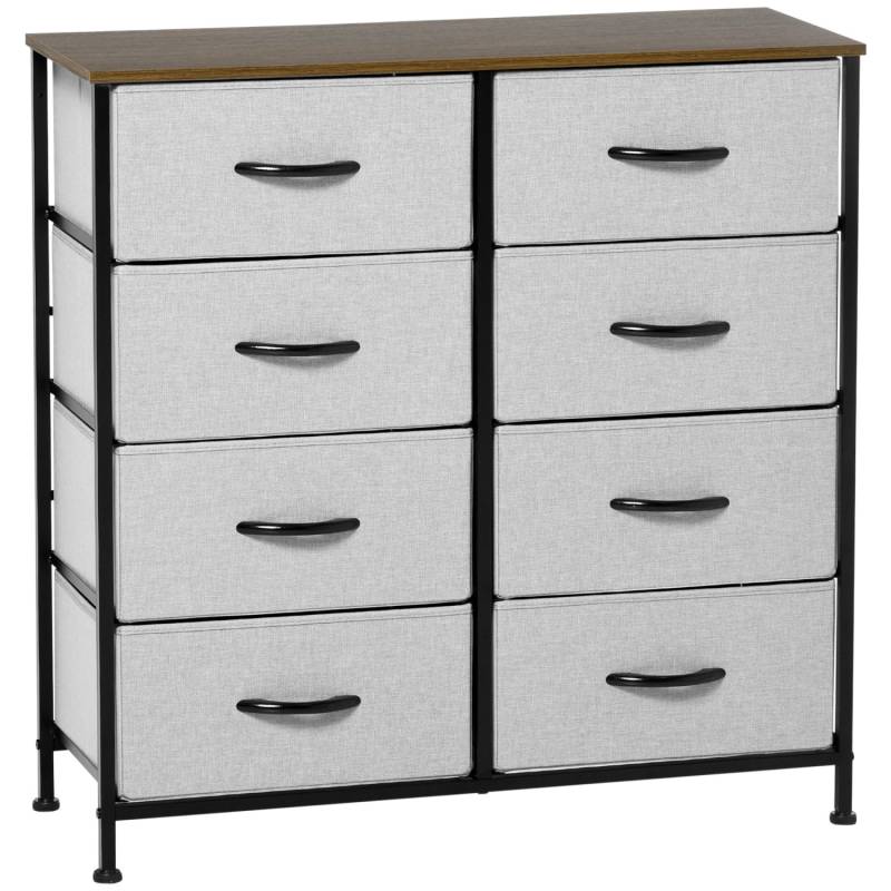 HOMCOM Kommode mit Arbeitsplatte MDF Grau 80L x 30B x 81,5H cm von HOMCOM