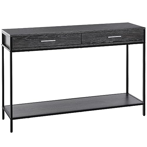 HOMCOM Konsolentisch Eingangstisch Beistelltisch 2 Schubladen Unterregal Stahl Grau 120 x 30 x 81,5 cm HOMCOM Konsolentisch Eingangstisch Beistelltisch 2 Schubladen Unterregal Stahl Grau 120 x 30 x 81,5 cm von HOMCOM