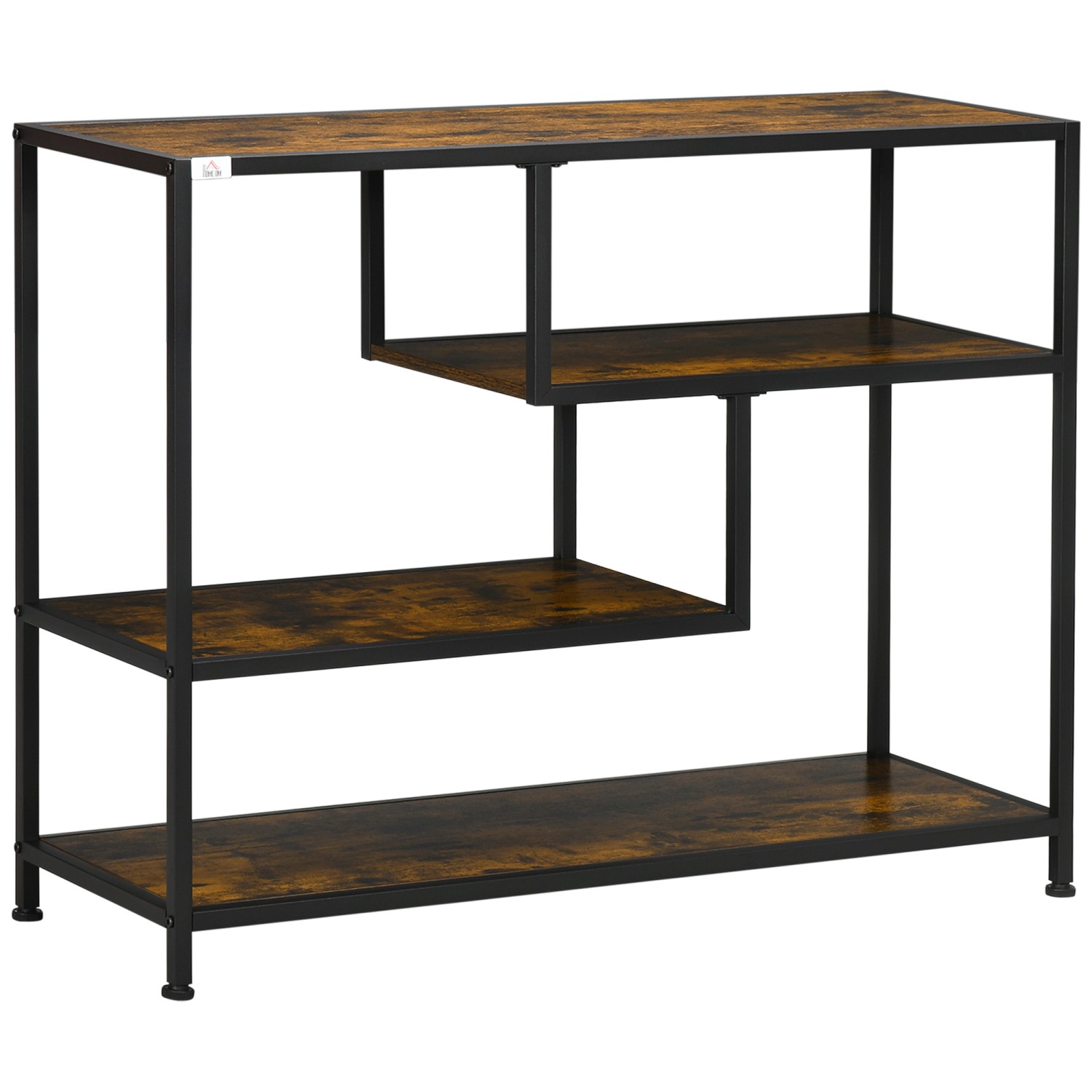 HOMCOM Konsolentisch mit 4 Ebenen Stahlbeine Rustikal-Braun 99,6 x 33,6 x 74 cm HOMCOM Konsolentisch mit 4 Ebenen Stahlbeine Rustikal-Braun 99,6 x 33,6 x 74 cm von HOMCOM