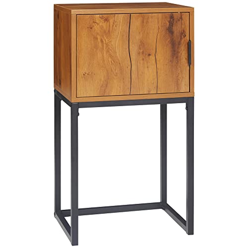 HOMCOM Konsolentisch Flurtisch mit Stauraum, 40 x 30 x 76 cm Beistelltisch Sofatisch für Kleinen Raum, Eingang, Flur, Wohnzimmer Natur von HOMCOM