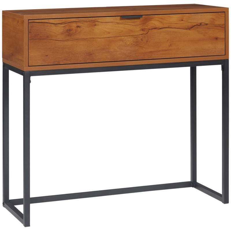 HOMCOM Konsolentisch mit Stauraum für Eingang Stahl Natur 80 x 30 x 76 cm von HOMCOM