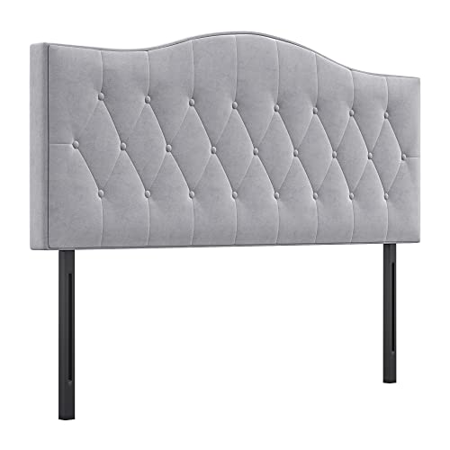 HOMCOM Kopfteil für Bett Polsterkopfteil Bett Kopf Rückenlehne Bettkopfteil in grau Pappel Samt Stoff 185 x 8 x 134 cm HOMCOM Kopfteil für Bett Polsterkopfteil Bett Kopf Rückenlehne Bettkopfteil in grau Pappel Samt Stoff 185 x 8 x 134 cm von HOMCOM