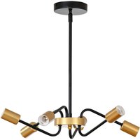 Kronleuchter  für Wohnzimmer Schlafzimmer Metall Schwarz+Gold Ø48 x 120 cm von HOMCOM