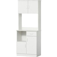 HOMCOM Küchenbuffet Küchenarmoire Mehrzweckschrank 4 Türen 1 Schublade Regal + große Arbeitsplatte 71 x 41 x 178 cm MDF Weiß Aosom HOMCOM Küchenbuffet Küchenarmoire Mehrzweckschrank 4 Türen 1 Schublade Regal + große Arbeitsplatte 71 x 41 x 178 cm MDF Weiß Aosom von HOMCOM