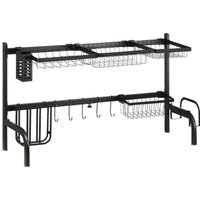HOMCOM Küchenhelfer schwarz Edelstahl B/H/L: ca. 30x93x52 cm HOMCOM Küchenhelfer schwarz Edelstahl B/H/L: ca. 30x93x52 cm von HOMCOM
