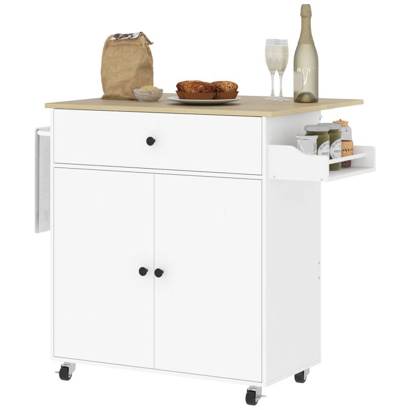 HOMCOM Kücheninsel mit Arbeitsplatte Spanplatte MDF Weiß 106L x 42B x 87H cm HOMCOM Kücheninsel mit Arbeitsplatte Spanplatte MDF Weiß 106L x 42B x 87H cm von HOMCOM