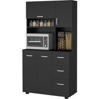 HOMCOM Küchenkommode Mehrzweckschrank 4 Türen 3 Schubladen Regal + große Ablagefläche 89L x 39,5B x 168H cm Schwarz Aosom HOMCOM Küchenkommode Mehrzweckschrank 4 Türen 3 Schubladen Regal + große Ablagefläche 89L x 39,5B x 168H cm Schwarz Aosom von HOMCOM