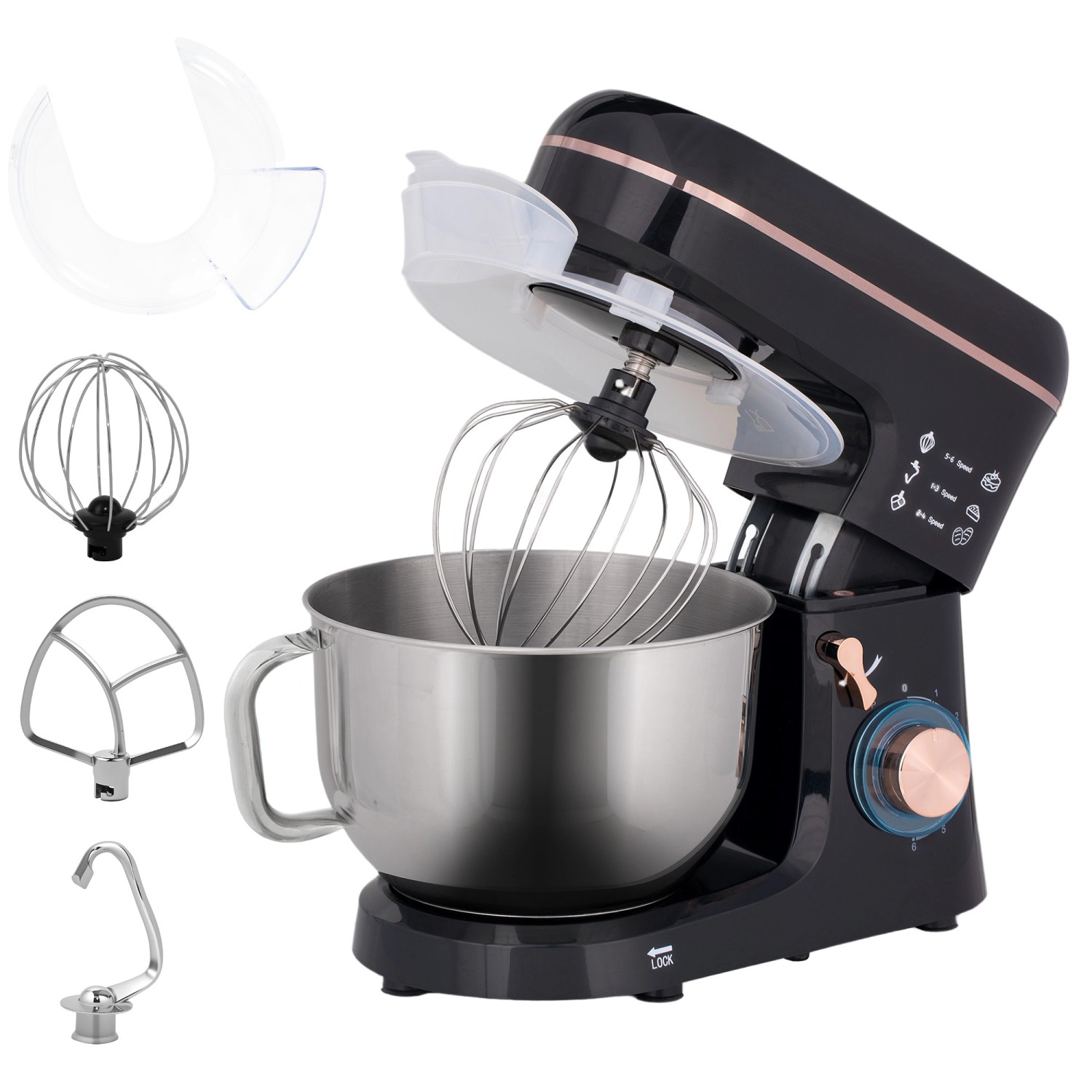 HOMCOM Küchenmaschine Teigmaschine Edelstahl Schwarz 41L x 26B x 32H cm HOMCOM Küchenmaschine Teigmaschine Edelstahl Schwarz 41L x 26B x 32H cm von HOMCOM