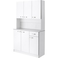 HOMCOM Küchenschrank, Hochschrank mit Schubladen, verstellbaren Einlegeböden, Küchenbuffet mit Mikrowellenregal für Wohnzimmer, Esszimmer, 101 x 39 x 180 cm, Weiß Aosom HOMCOM Küchenschrank, Hochschrank mit Schubladen, verstellbaren Einlegeböden, Küchenbuffet mit Mikrowellenregal für Wohnzimmer, Esszimmer, 101 x 39 x 180 cm, Weiß Aosom von HOMCOM