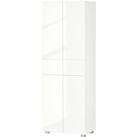 HOMCOM Küchenschrank Buffet Küchenmöbel mit 4 Türen und 2 Schubladen Weiß lackiert Modernes Design 60 x 35 x 170 cm   Aosom von HOMCOM