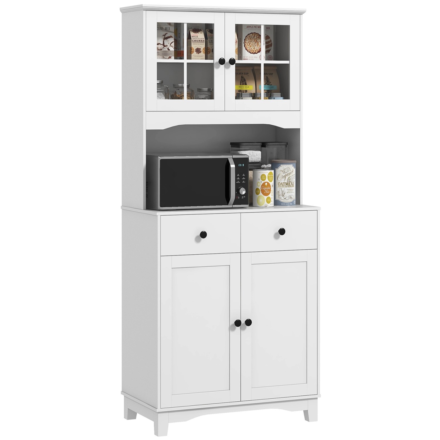 HOMCOM Küchenschrank Hochschrank Spanplatte Weiß 74,5L x 40B x 172H cm HOMCOM Küchenschrank Hochschrank Spanplatte Weiß 74,5L x 40B x 172H cm von HOMCOM
