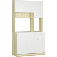 HOMCOM Küchenschrank Hochschrank mit 3 Regalen und 4 Schränken Küchenbuffet Esszimmerschrank mit höhenverstellbaren Regalböden Kippschutz 102x48x180cm Aosom HOMCOM Küchenschrank Hochschrank mit 3 Regalen und 4 Schränken Küchenbuffet Esszimmerschrank mit höhenverstellbaren Regalböden Kippschutz 102x48x180cm Aosom von HOMCOM