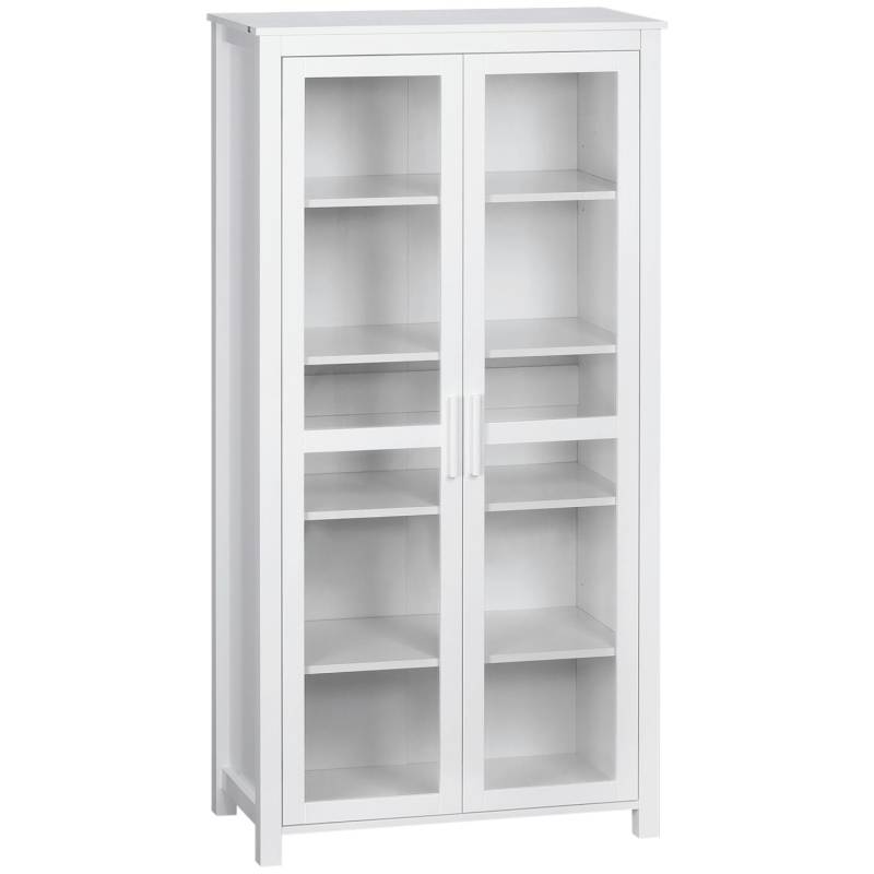 HOMCOM Küchenschrank MDF Spanplatte 80L x 39,5B x 160H cm Weiß von HOMCOM