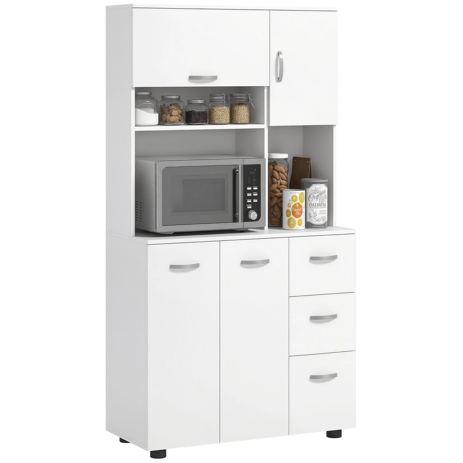 HOMCOM Küchenschrank MDF Spanplatte 89L x 39,5B x 168H cm Weiß HOMCOM Küchenschrank MDF Spanplatte 89L x 39,5B x 168H cm Weiß von HOMCOM
