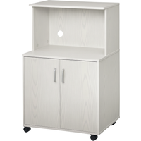 HOMCOM Küchenschrank Mikrowellenschrank Sideboard mit Rollen Büroschrank Küchenwagen mit verstellbarem Einlegeboden Kippschutz 60,4 x 40,3 x 97 cm   Aosom von HOMCOM