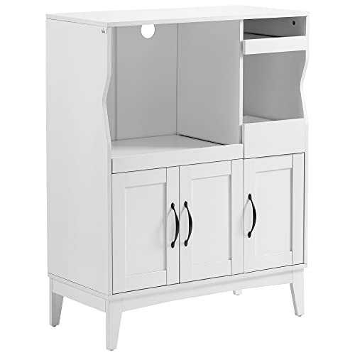 HOMCOM Küchenschrank Sideboard küchenmöbel mit ausklappbarer Ablage Aufbewahrungsschrank Schublade Schrank für Küche Esszimmer Weiß 84 x 39 x 109 cm HOMCOM Küchenschrank Sideboard küchenmöbel mit ausklappbarer Ablage Aufbewahrungsschrank Schublade Schrank für Küche Esszimmer Weiß 84 x 39 x 109 cm von HOMCOM