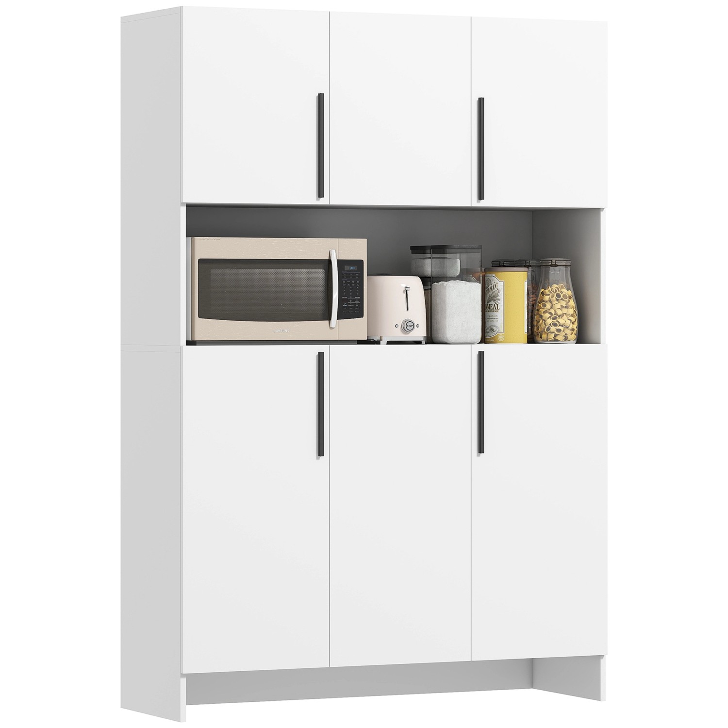 HOMCOM Küchenschrank Spanlatte 119L x 40B x 175H cm Weiß HOMCOM Küchenschrank Spanlatte 119L x 40B x 175H cm Weiß von HOMCOM