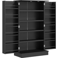 HOMCOM Küchenschrank Speisekammer Küche mit 2 Türen und 16 Regalen Moderner Vorratsschrank mit verstellbaren Regalen für Esszimmer Wohnzimmer 60x30x104 cm Schwarz Aosom HOMCOM Küchenschrank Speisekammer Küche mit 2 Türen und 16 Regalen Moderner Vorratsschrank mit verstellbaren Regalen für Esszimmer Wohnzimmer 60x30x104 cm Schwarz Aosom von HOMCOM
