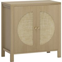 HOMCOM Küchenschrank mit 2 Türen aus synthetischem Rattan, Küchenzubehör mit verstellbarem Regal und 2 Griffen, Buffetschrank für Esszimmer, Wohnzimmer, 75x38x77 cm, Naturholz   Aosom HOMCOM Küchenschrank mit 2 Türen aus synthetischem Rattan, Küchenzubehör mit verstellbarem Regal und 2 Griffen, Buffetschrank für Esszimmer, Wohnzimmer, 75x38x77 cm, Naturholz   Aosom von HOMCOM