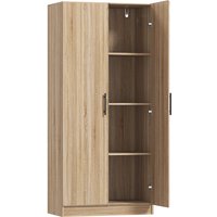 HOMCOM Küchenschrank mit gedämpften Türen, 2 verstellbaren Regalen, Schrank für Wohnzimmer, Esszimmer, Wohnzimmer, 75x40x165 cm, Farbe Holz Aosom HOMCOM Küchenschrank mit gedämpften Türen, 2 verstellbaren Regalen, Schrank für Wohnzimmer, Esszimmer, Wohnzimmer, 75x40x165 cm, Farbe Holz Aosom von HOMCOM