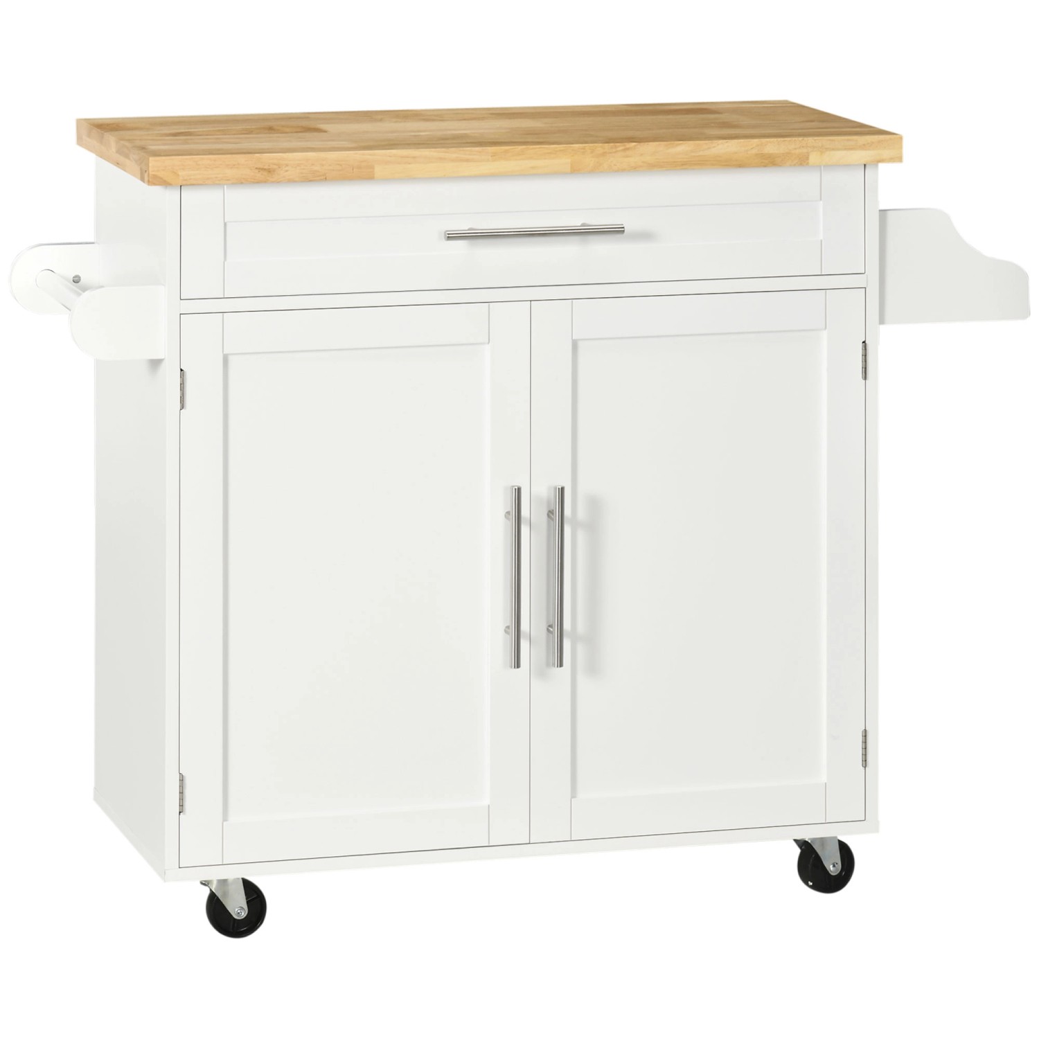 HOMCOM Küchenwagen mit Arbeitsplatte Gewürzregal Weiß 109 x 40 x 89 cm HOMCOM Küchenwagen mit Arbeitsplatte Gewürzregal Weiß 109 x 40 x 89 cm von HOMCOM
