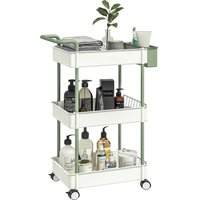 HOMCOM Küchenwagen weiß Polypropylen B/H/L: ca. 29,4x50x77 cm von HOMCOM