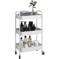 HOMCOM Küchenwagen weiß Polypropylen B/H/L: ca. 30,6x45x79 cm von HOMCOM
