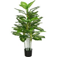 HOMCOM Künstliche Dieffenbachie groß 120 cm Kunstpflanze, Künstliche Pflanzen Dieffenbachie im Topf, Kunstbaum wie echt mit Kunstgras für Wohnzimmer Schlafzimmer Deko Garten Aosom HOMCOM Künstliche Dieffenbachie groß 120 cm Kunstpflanze, Künstliche Pflanzen Dieffenbachie im Topf, Kunstbaum wie echt mit Kunstgras für Wohnzimmer Schlafzimmer Deko Garten Aosom von HOMCOM