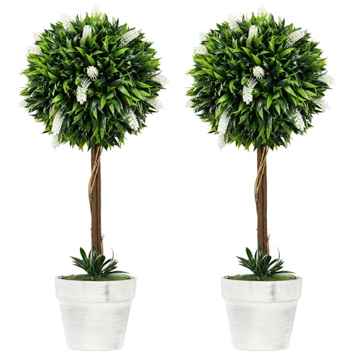 HOMCOM Künstliche Lavendel 2er-Set groß 60 cm Kunstpflanze, künstliche Pflanzen im Topf, Plastik Kunstblume wie echt für Wohnzimmer Schlafzimmer Büro Garten Moderne Dekoration HOMCOM Künstliche Lavendel 2er-Set groß 60 cm Kunstpflanze, künstliche Pflanzen im Topf, Plastik Kunstblume wie echt für Wohnzimmer Schlafzimmer Büro Garten Moderne Dekoration von HOMCOM