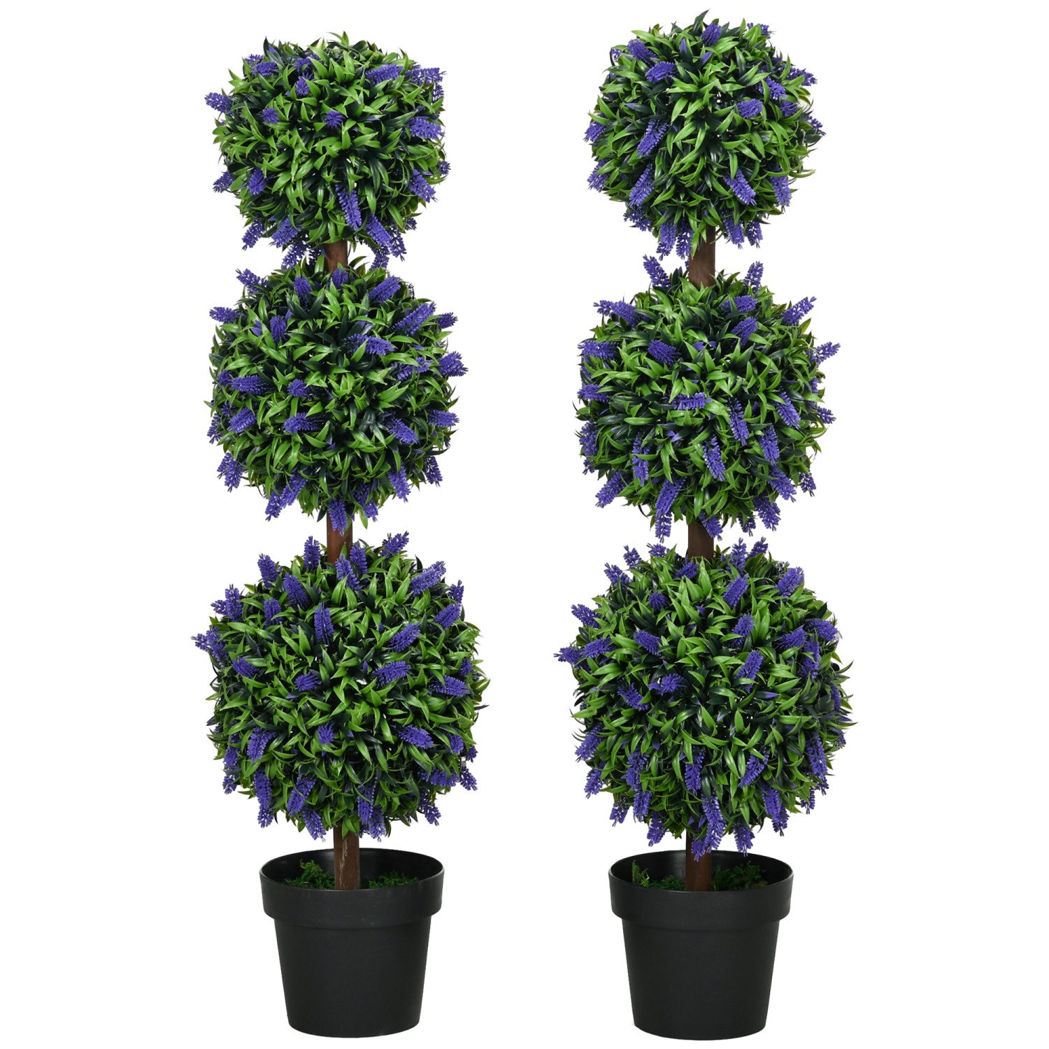 HOMCOM Künstliche Lavendelbäume Kunststoff Stahl 20L x 20B x 110H cm HOMCOM Künstliche Lavendelbäume Kunststoff Stahl 20L x 20B x 110H cm von HOMCOM