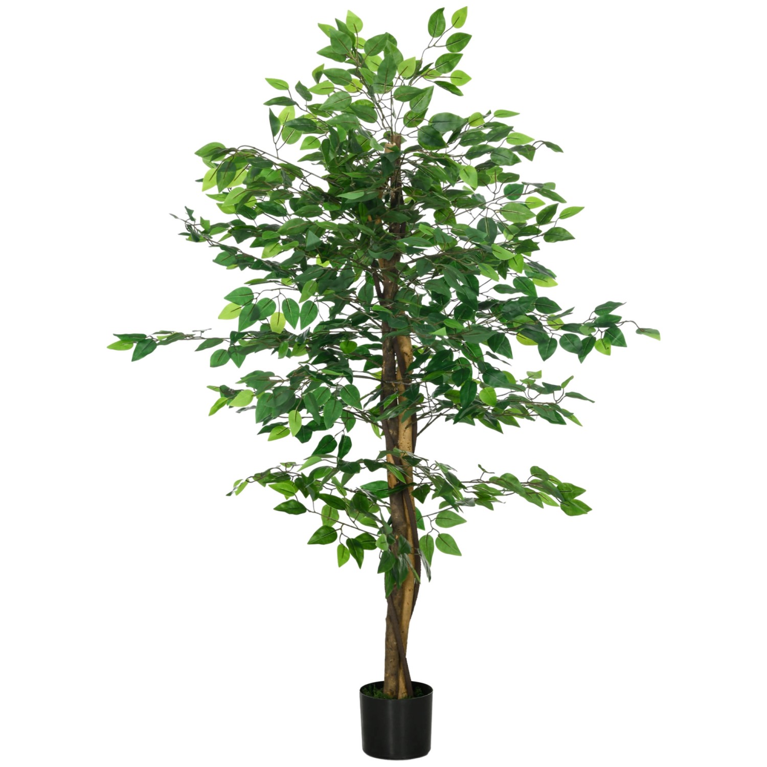 HOMCOM Künstliche Pflanze 150 cm mit Übertopf Zimmerpflanze von HOMCOM
