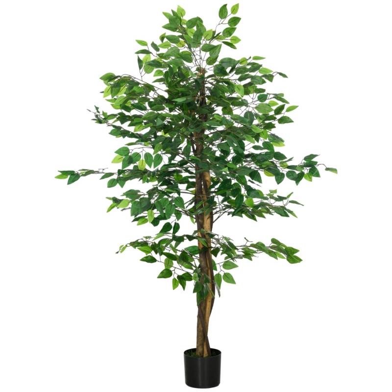 HOMCOM Künstliche Pflanze 150 cm mit Übertopf Zimmerpflanze von HOMCOM