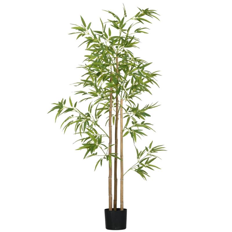HOMCOM Künstliche Pflanze Kunststoff Metall  Ø15 x 180H cm von HOMCOM