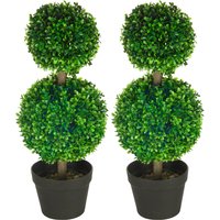 HOMCOM Künstliche Pflanzen 2er-Set Buchsbaum 60 cm UV-beständige Kunstpflanze mit Doppel-Kugel für Innenräume & Garten Aosom.de HOMCOM Künstliche Pflanzen 2er-Set Buchsbaum 60 cm UV-beständige Kunstpflanze mit Doppel-Kugel für Innenräume & Garten Aosom.de von HOMCOM
