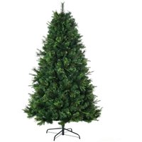 HOMCOM Künstlicher Weihnachtsbaum 180 cm Kunst Tannenbaum mit Standfuß, Kunsttanne mit 910 Astspitzen für Weihnachtsfest, Indoor, Grün von HOMCOM