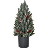 HOMCOM Künstlicher Weihnachtsbaum Tisch-Christbaum 170 Äste schneebedecktes Design mit Kunststoffsockel Beeren Tannenzapfen PE PVC Ø27 x 47 cm Aosom HOMCOM Künstlicher Weihnachtsbaum Tisch-Christbaum 170 Äste schneebedecktes Design mit Kunststoffsockel Beeren Tannenzapfen PE PVC Ø27 x 47 cm Aosom von HOMCOM