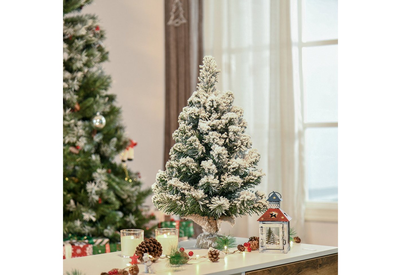 HOMCOM Künstlicher Weihnachtsbaum 67 Zweige, Künstlicher Weihnachtsbaum, Mit Schneeeffekt und stabiler Basis, Grün+Weiß HOMCOM Künstlicher Weihnachtsbaum 67 Zweige, Künstlicher Weihnachtsbaum, Mit Schneeeffekt und stabiler Basis, Grün+Weiß von HOMCOM