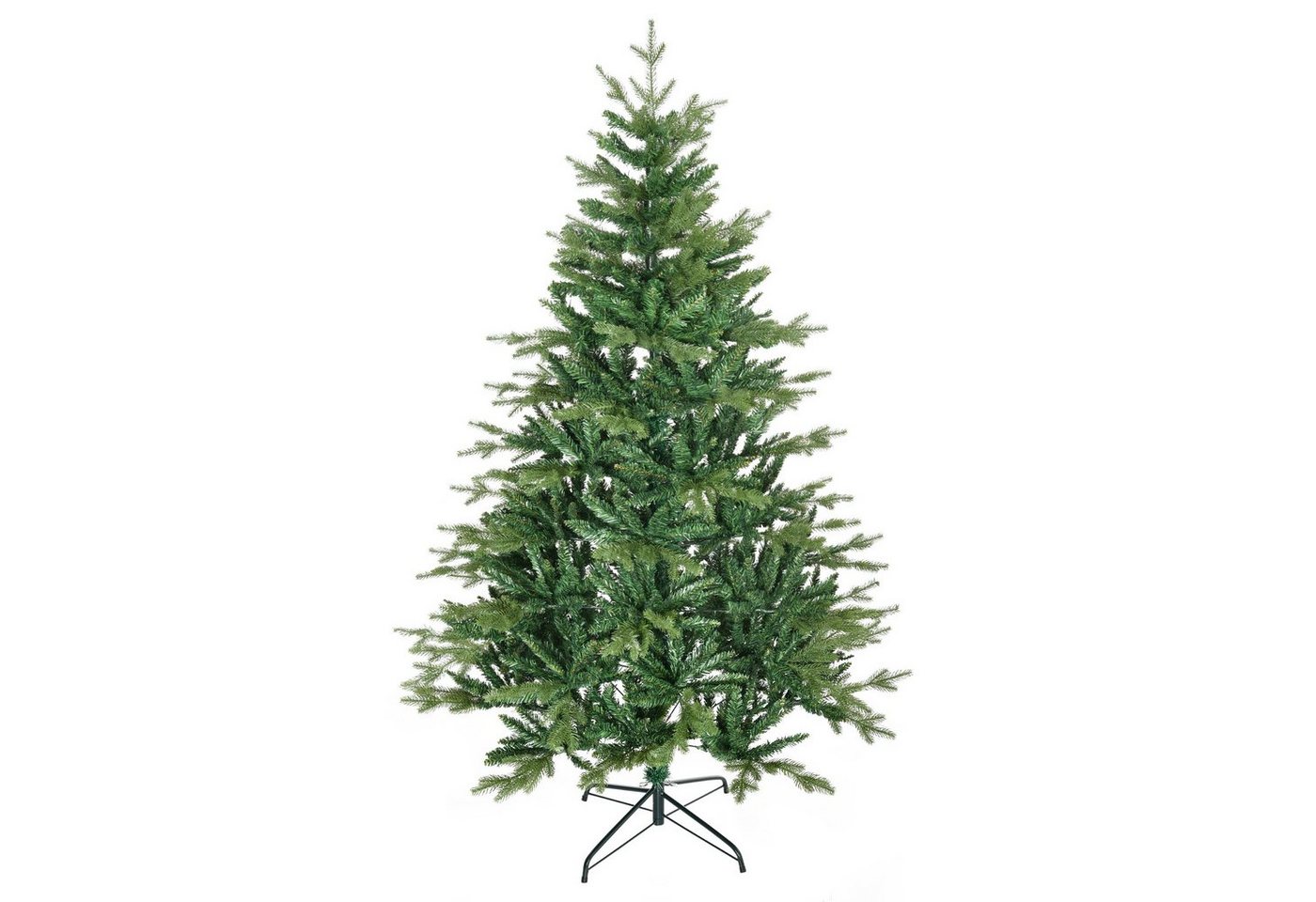 HOMCOM Künstlicher Weihnachtsbaum mit realistischem Aussehen üppige Zweige flammhemmender, Tannenbaum, mit Standfuß von HOMCOM