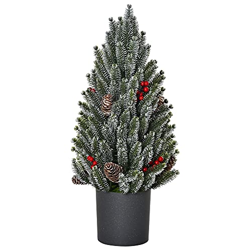 HOMCOM Künstlicher Weihnachtsbaum Kleiner Tisch-Christbaum 170 Äste schneebedecktes Design Mini-Christbaum mit Kunststoffsockel Beeren Tannenzapfen PE PVC Grün Ø27 x 47 cm HOMCOM Künstlicher Weihnachtsbaum Kleiner Tisch-Christbaum 170 Äste schneebedecktes Design Mini-Christbaum mit Kunststoffsockel Beeren Tannenzapfen PE PVC Grün Ø27 x 47 cm von HOMCOM